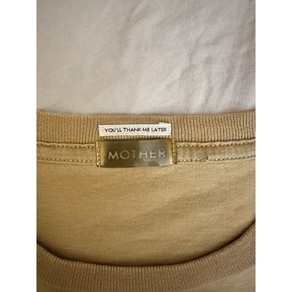 Mother The Swiper Crop Top Bronze Mist Tan Size Small Elastic Band Sleeveless - Picture 5 of 14